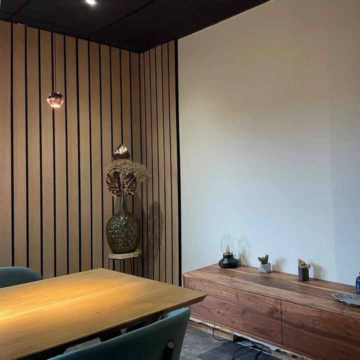 Akoestische wandpanelen breed Rustiek eiken 280cm