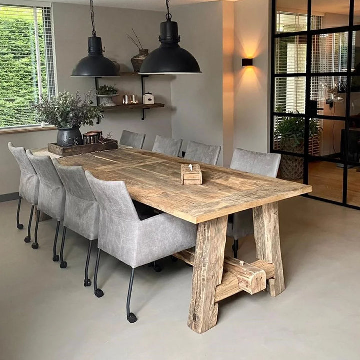 Barnwood eiken kloostertafel