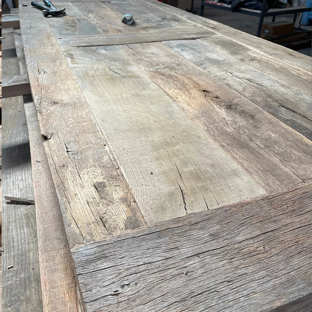 Barnwood eiken kloostertafel