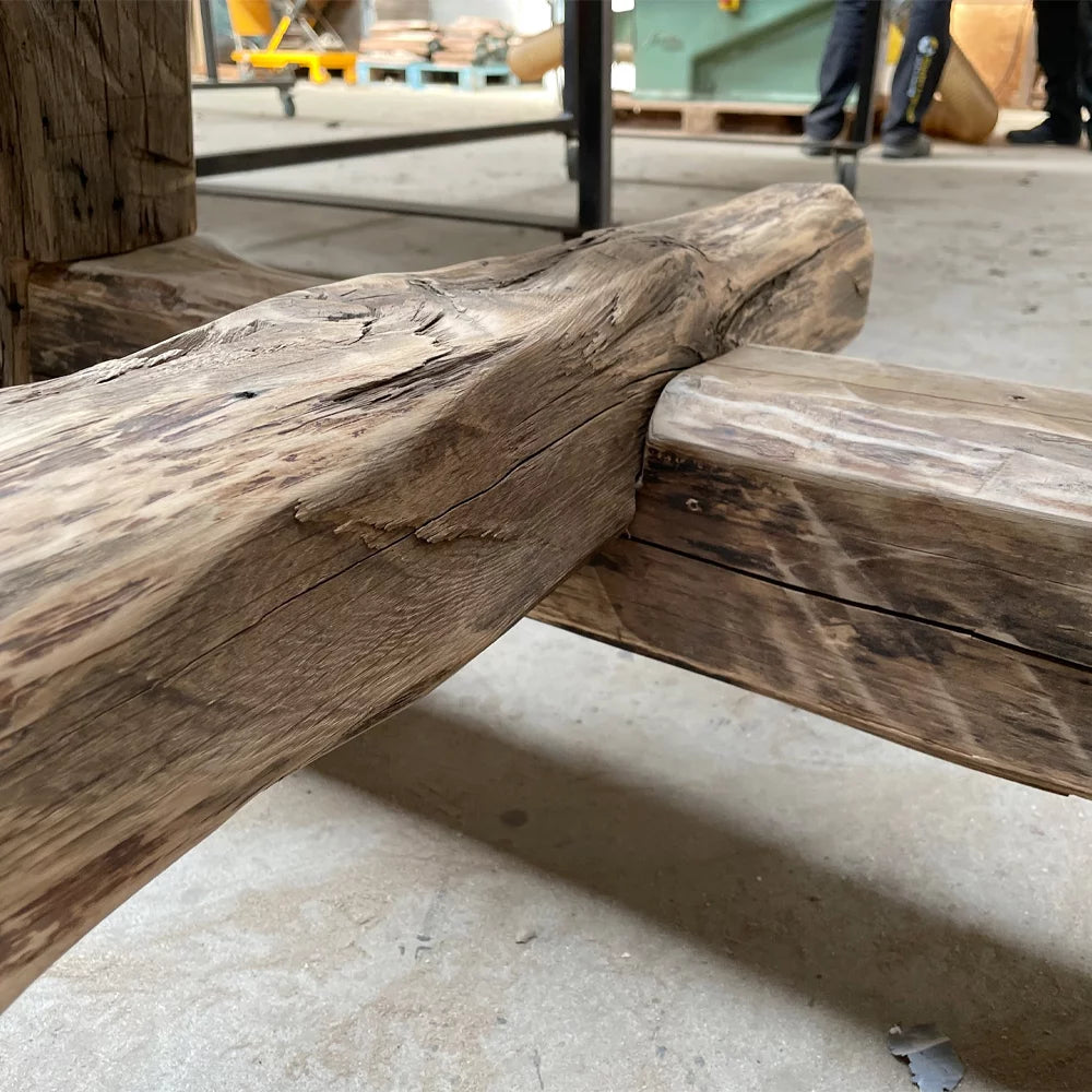 Barnwood eiken kloostertafel