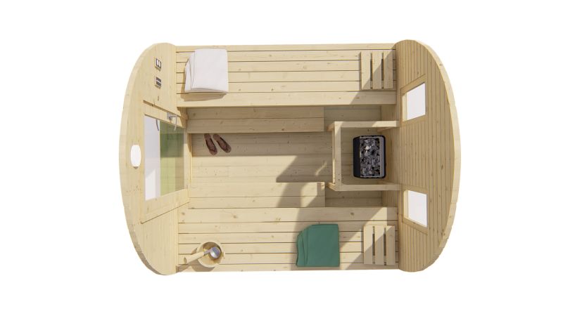 POD sauna 260cm – vuren