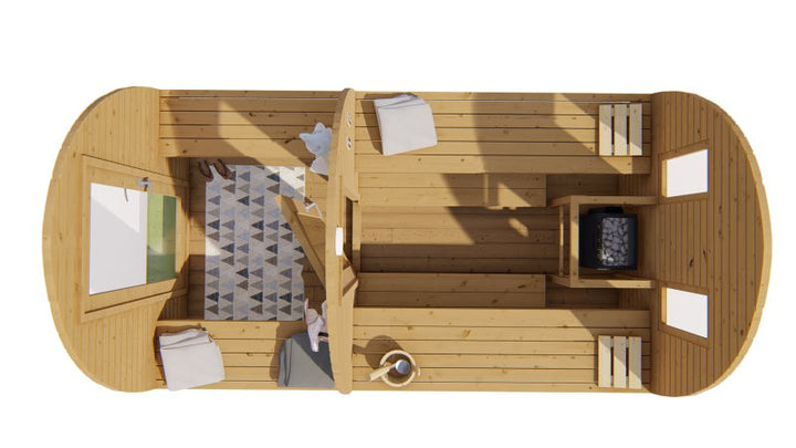 POD sauna 400cm - Thermowood