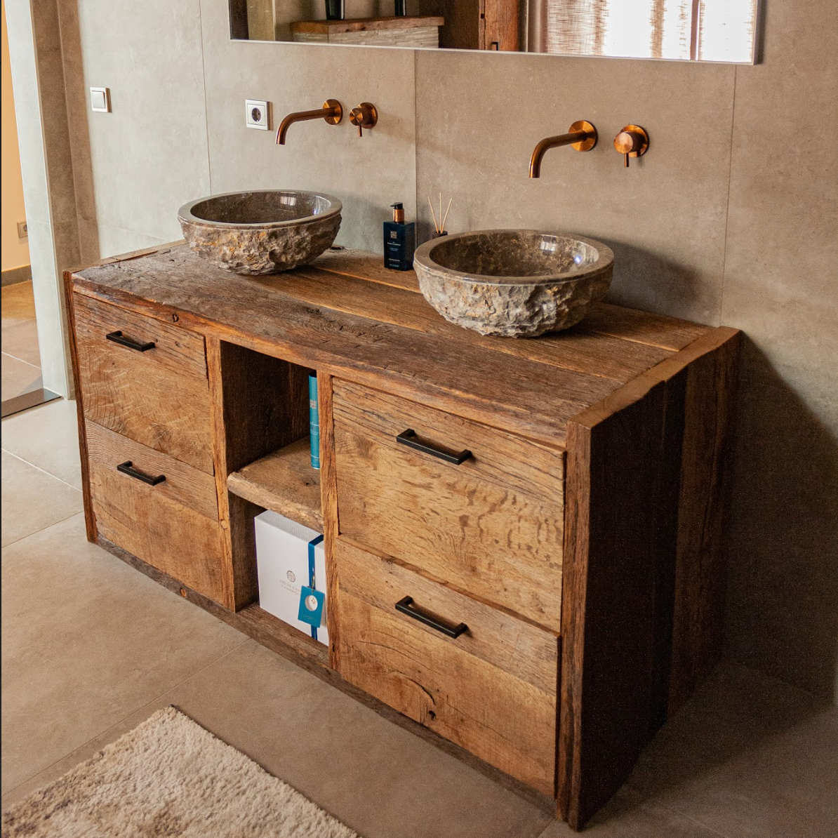 Badkamermeubel barnwood robuust