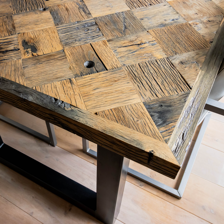 Wagondelen blokjes tafel